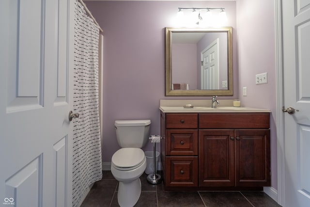 876 Box Turtle Ct, Columbus, IN 47201 - bathroom with vanity, toilet, and tile patterned floors