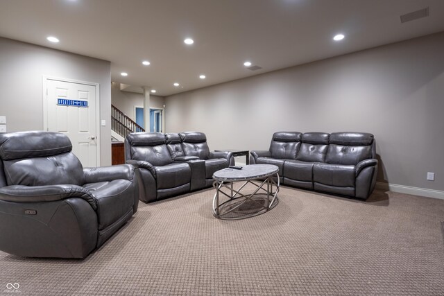 876 Box Turtle Ct, Columbus, IN 47201 - cinema featuring carpet floors, recessed lighting, and baseboards