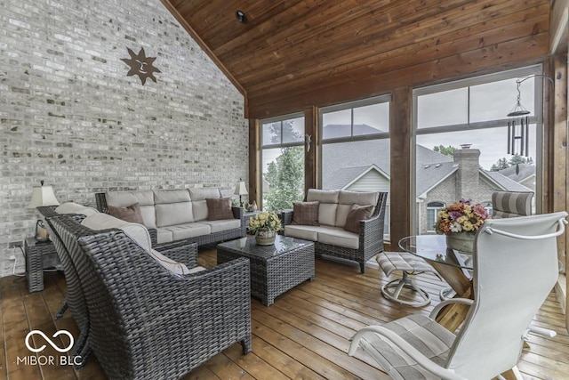 7648 Killarney Dr, Indianapolis, IN 46217 - sunroom featuring vaulted ceiling