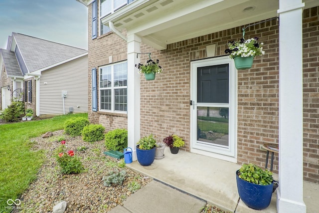 5374 John Quincy Adams Ct, Plainfield, IN 46168 - doorway to property featuring brick siding