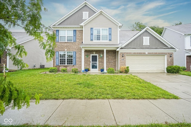5374 John Quincy Adams Ct, Plainfield, IN 46168 - view of front facade with board and batten siding and brick siding