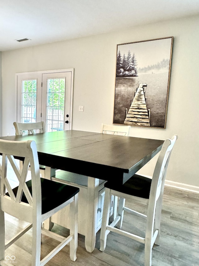 252 Patriots Lndg, Fillmore, IN 46128 - dining area featuring wood finished floors and baseboards