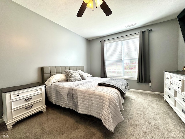 252 Patriots Lndg, Fillmore, IN 46128 - bedroom with dark colored carpet, baseboards, and a ceiling fan