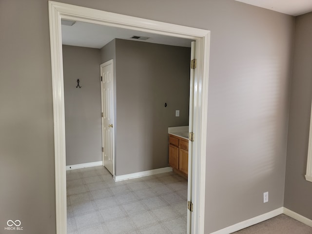 11754 Hamble Dr, Indianapolis, IN 46235 - bathroom with tile patterned floors and vanity