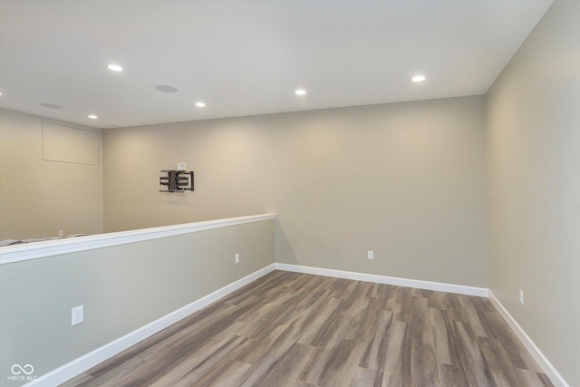 16071 Prince Ct, Noblesville, IN 46062 - spare room with wood finished floors, recessed lighting, and baseboards