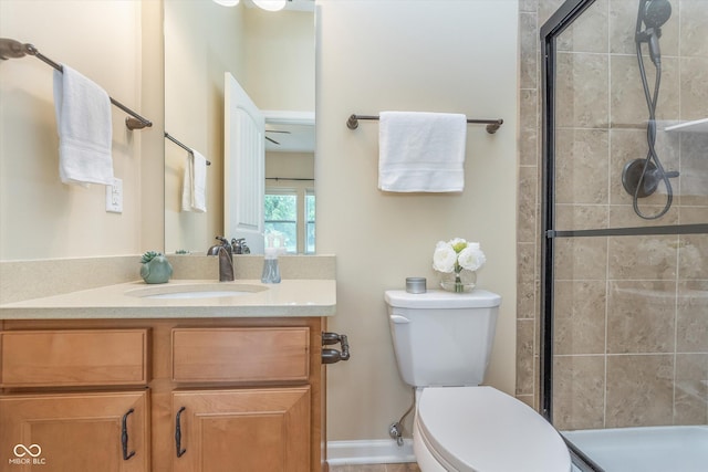16071 Prince Ct, Noblesville, IN 46062 - bathroom with toilet, vanity, and a shower stall