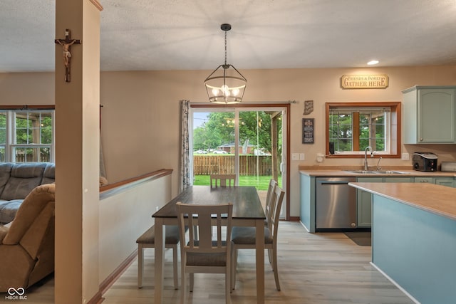7978 Park Meadows Dr, Brownsburg, IN 46112 - dining area with light wood-style floors, healthy amount of natural light, a chandelier, and recessed lighting