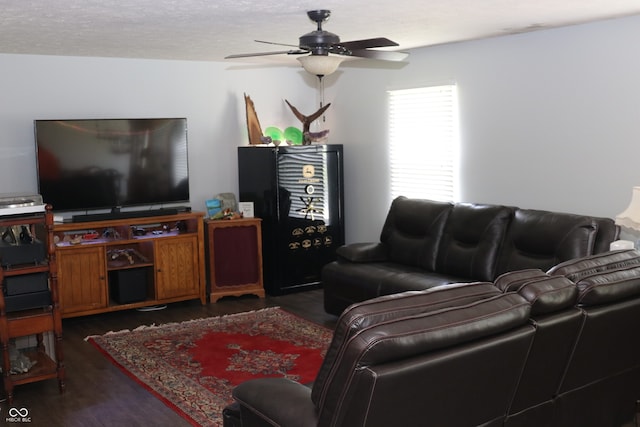 994 Youngs Creek Dr, Franklin, IN 46131 - living room featuring a ceiling fan and wood finished floors