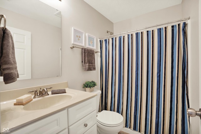73 11th St NW, Carmel, IN 46032 - full bathroom with vanity, toilet, and curtained shower