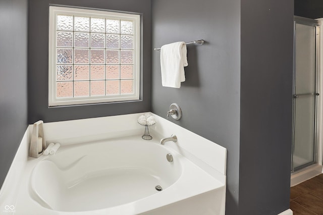 73 11th St NW, Carmel, IN 46032 - full bath with a garden tub and a stall shower