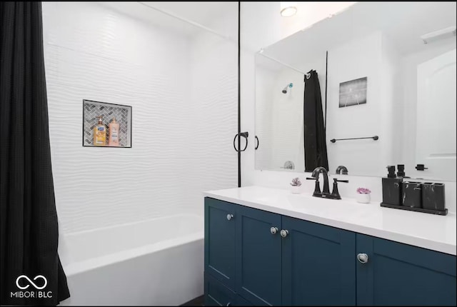 8744 Montery Ct, Indianapolis, IN 46226 - full bathroom with vanity and shower / tub combo