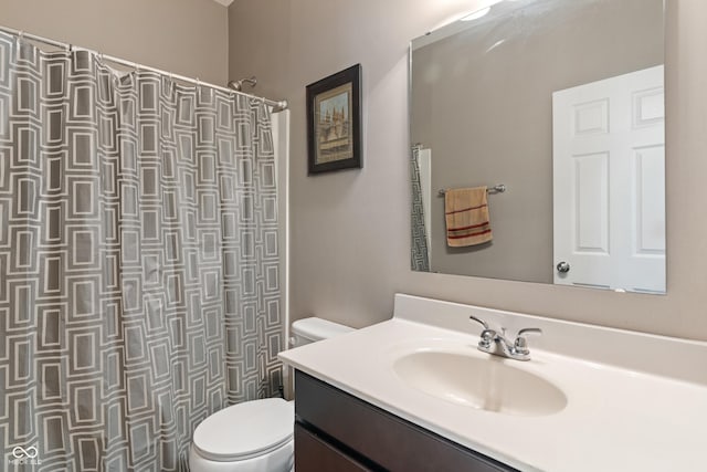 2626 Solidago Dr, Plainfield, IN 46168 - bathroom with toilet, vanity, and a shower with shower curtain