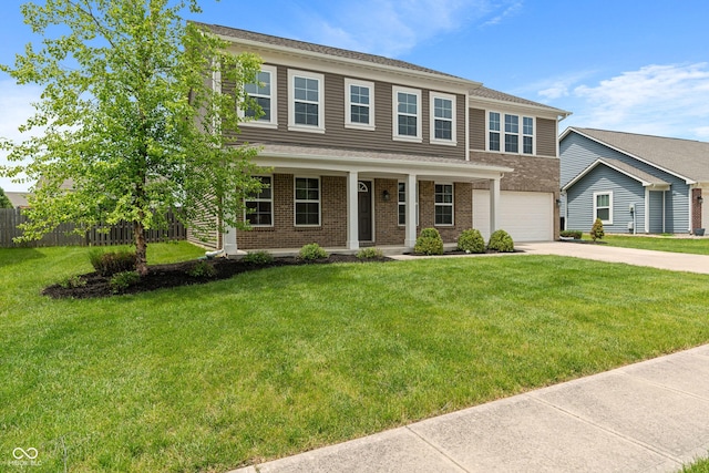 2626 Solidago Dr, Plainfield, IN 46168 - view of front of home featuring concrete driveway, an attached garage, and brick siding