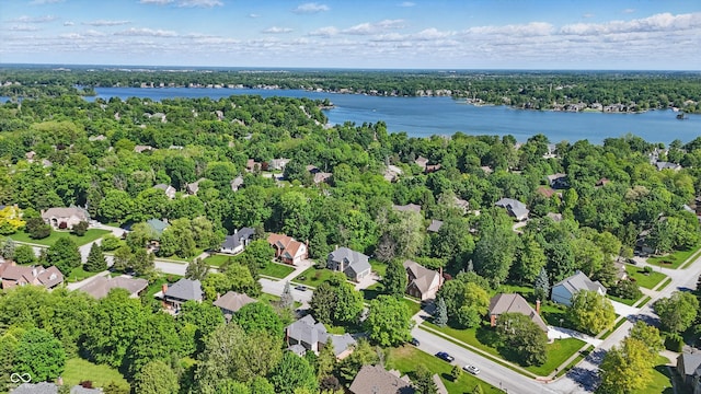 12335 Old Stone Dr, Indianapolis, IN 46236 - drone / aerial view of a nearby body of water and a forest