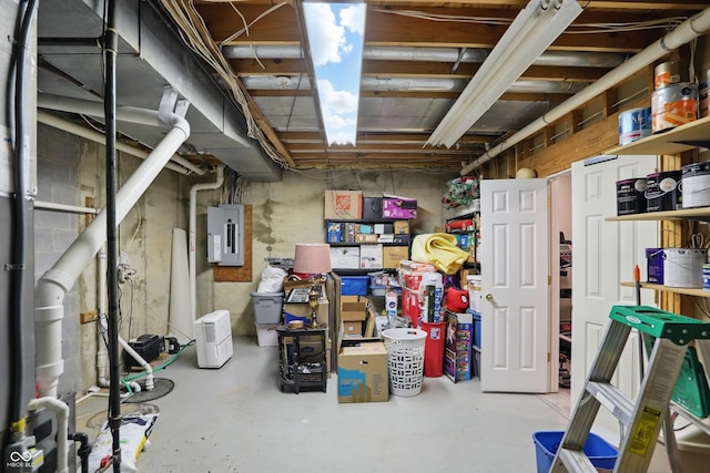 12335 Old Stone Dr, Indianapolis, IN 46236 - unfinished below grade area with electric panel