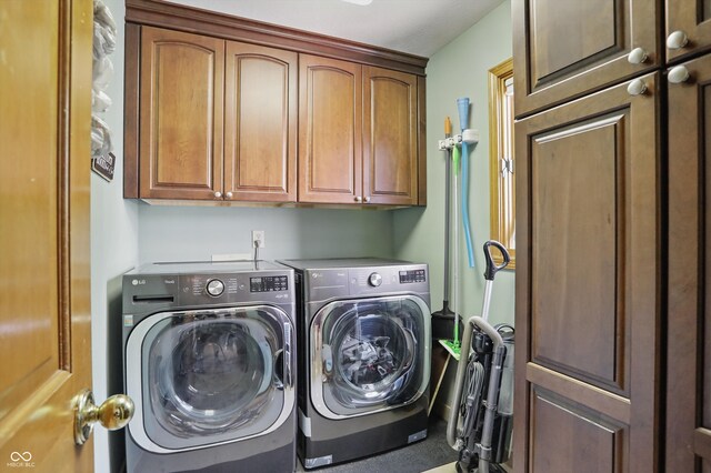 12335 Old Stone Dr, Indianapolis, IN 46236 - washroom with cabinet space and separate washer and dryer
