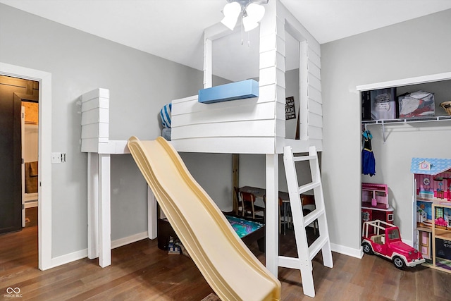 1664 Woodside Cir, Franklin, IN 46131 - bedroom with wood finished floors and a closet