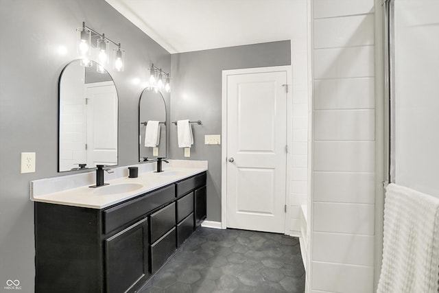 1664 Woodside Cir, Franklin, IN 46131 - bathroom featuring double vanity and baseboards