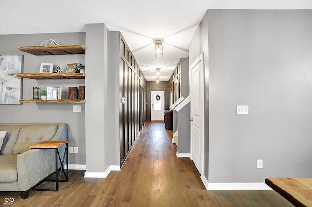 1664 Woodside Cir, Franklin, IN 46131 - hallway featuring hardwood / wood-style floors