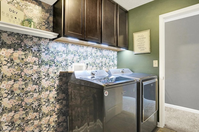 1664 Woodside Cir, Franklin, IN 46131 - laundry room featuring separate washer and dryer and cabinet space