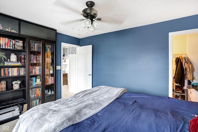 1664 Woodside Cir, Franklin, IN 46131 - bedroom with carpet floors and ceiling fan