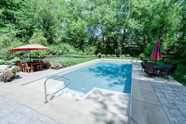 9154 Sargent Manor Ct, Indianapolis, IN 46256 - swimming pool featuring a patio