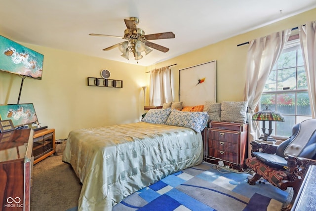 6210 Mckinley Ct, Indianapolis, IN 46220 - bedroom featuring a ceiling fan and carpet
