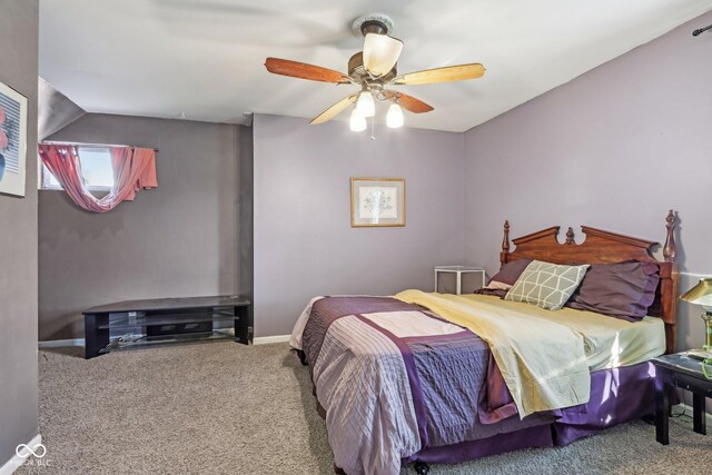 6210 Mckinley Ct, Indianapolis, IN 46220 - bedroom featuring carpet, ceiling fan, and baseboards