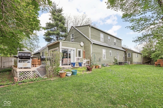 6210 Mckinley Ct, Indianapolis, IN 46220 - rear view of property featuring a deck