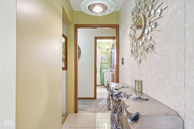 6210 Mckinley Ct, Indianapolis, IN 46220 - corridor with tile patterned floors