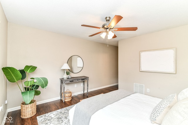 15411 Wandering Way, Noblesville, IN 46060 - bedroom with wood finished floors, baseboards, and ceiling fan