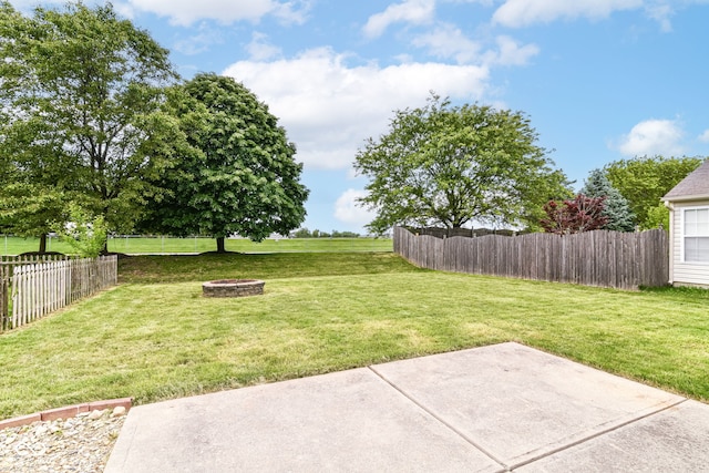 15411 Wandering Way, Noblesville, IN 46060 - view of yard with a fire pit and a patio area