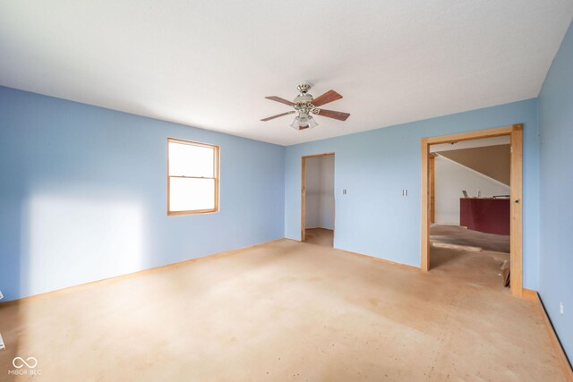 313 S Walnut St, New Castle, IN 47362 - unfurnished bedroom with a closet and a ceiling fan