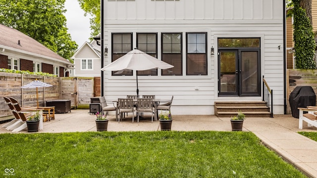 5254 N Park Ave, Indianapolis, IN 46220 - rear view of house featuring a patio area and entry steps