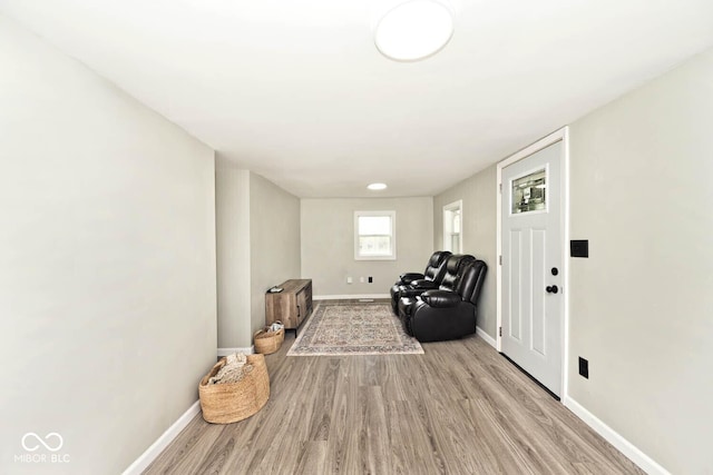 4910 W Caven St, Indianapolis, IN 46241 - living area featuring wood finished floors and baseboards
