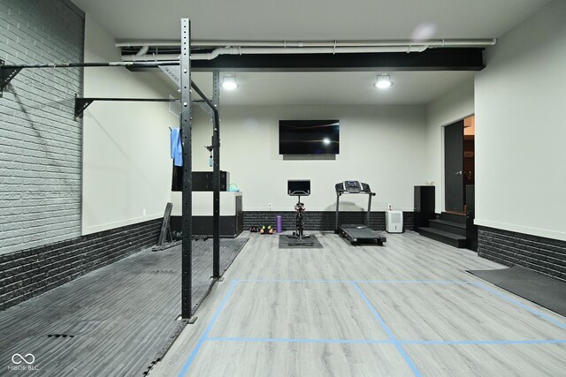7070 Dean Rd, Indianapolis, IN 46220 - exercise room featuring wood finished floors