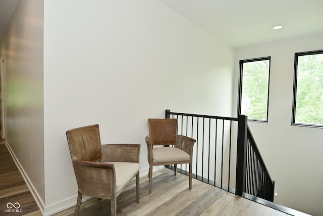 7070 Dean Rd, Indianapolis, IN 46220 - living area with light wood-style floors, baseboards, and recessed lighting