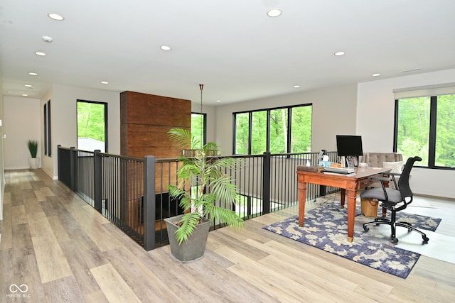 7070 Dean Rd, Indianapolis, IN 46220 - office with recessed lighting, light wood finished floors, and baseboards