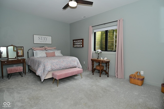 7070 Dean Rd, Indianapolis, IN 46220 - carpeted bedroom featuring a ceiling fan