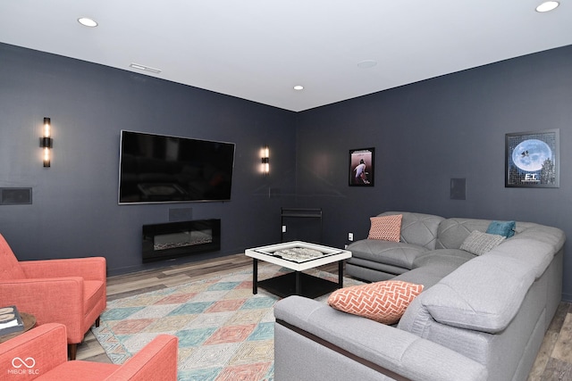 7070 Dean Rd, Indianapolis, IN 46220 - living room featuring light wood-style floors and recessed lighting