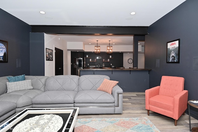 7070 Dean Rd, Indianapolis, IN 46220 - living room with wood finished floors and recessed lighting