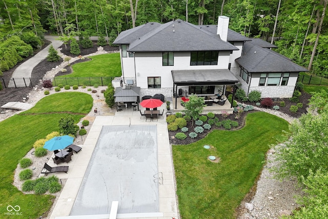 7070 Dean Rd, Indianapolis, IN 46220 - view from above of property with a forest