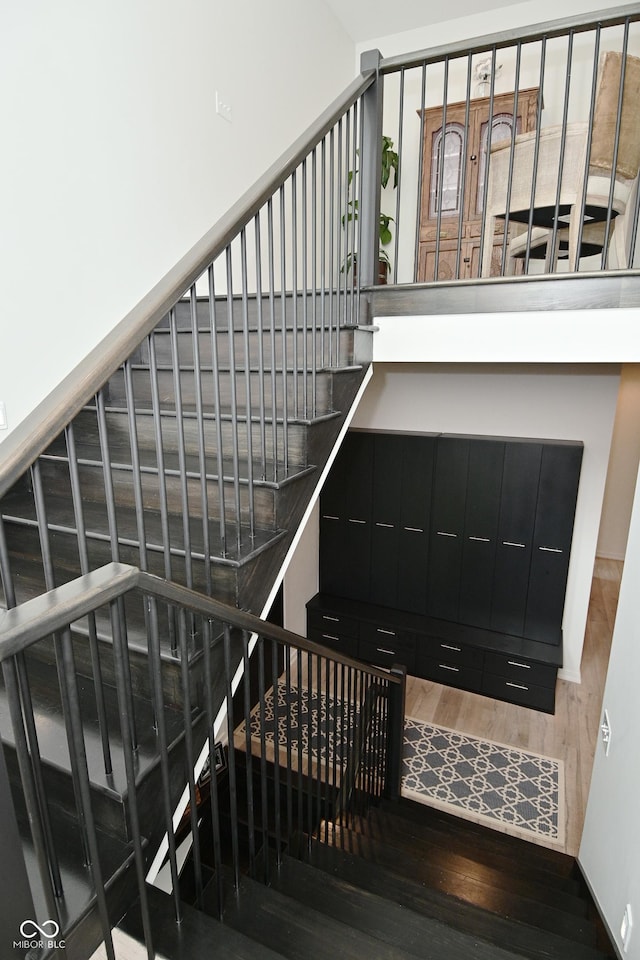 7070 Dean Rd, Indianapolis, IN 46220 - staircase with wood finished floors