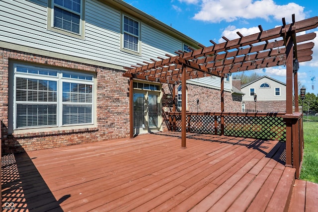 7637 Sand Run Ct, Indianapolis, IN 46259 - deck featuring a pergola