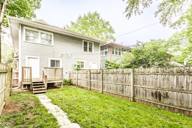 4409 N College Ave, Indianapolis, IN 46205 - rear view of property featuring a deck