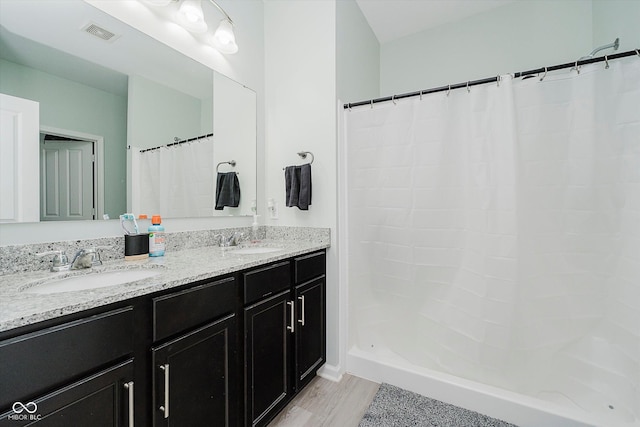 7724 Dunleer Dr, Brownsburg, IN 46112 - full bath featuring double vanity and a shower with shower curtain