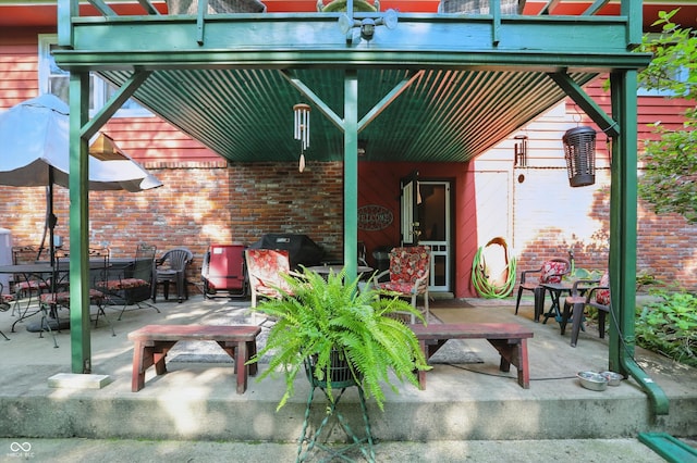 1712 S Flatrock River Rd, Rushville, IN 46173 - view of patio / terrace with area for grilling and outdoor dining space