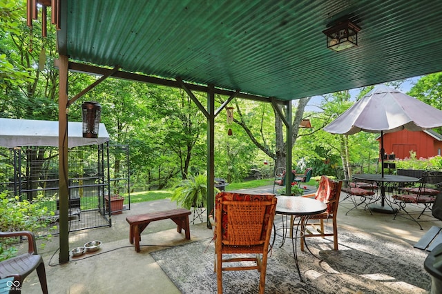 1712 S Flatrock River Rd, Rushville, IN 46173 - view of patio / terrace with outdoor dining area