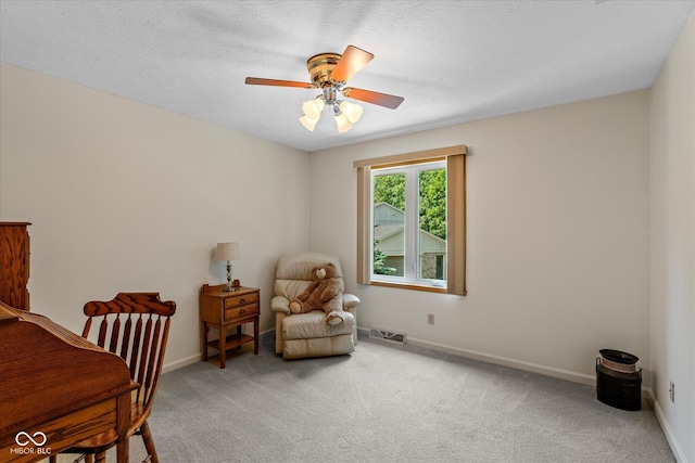 3479 Sugar Loaf Ct, Carmel, IN 46033 - living area featuring carpet and ceiling fan