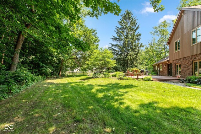 3479 Sugar Loaf Ct, Carmel, IN 46033 - view of yard with a wooden deck